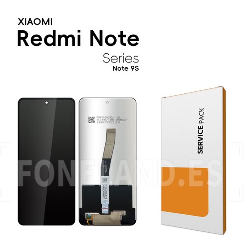 Pantalla Xiaomi Redmi Note 9 Pro / Note 9S / Note 9 Pro Max / Note 10 Lite / Poco M2 Pro 2020 Negra sin marco Completa LCD+Tactil SERVICE PACK