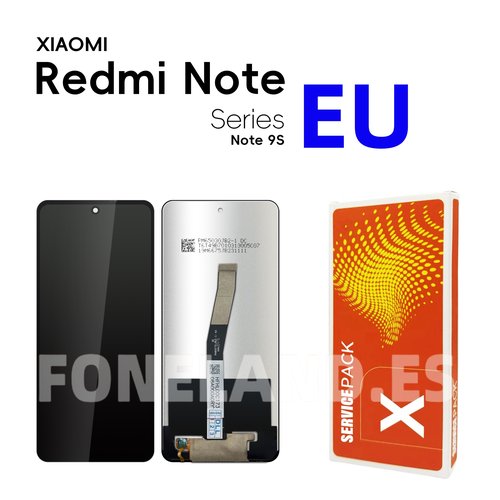 Pantalla Xiaomi Redmi Note 9 Pro / Note 9S / Note 9 Pro Max / Note 10 Lite / Poco M2 Pro 2020 Negra sin marco Completa LCD+Tactil SERVICE PACK 