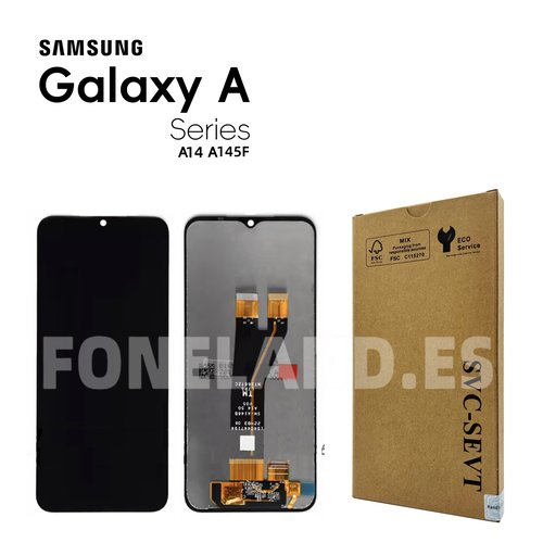 Pantalla Samsung A14 4G/5G 2023 A146B / A145F Negro LCD+Tactil SERVICE PACK