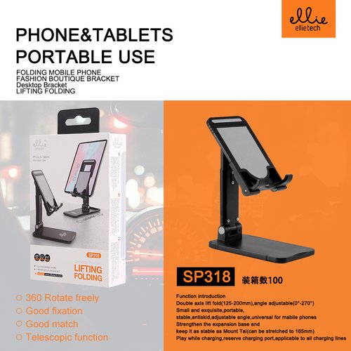 Ellietech SP318 Soporte de Escritorio Plegable para Movil