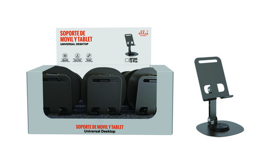 Ellietech SP365 Soporte Giratorio Metálico para Móvil (Pack 12pcs)