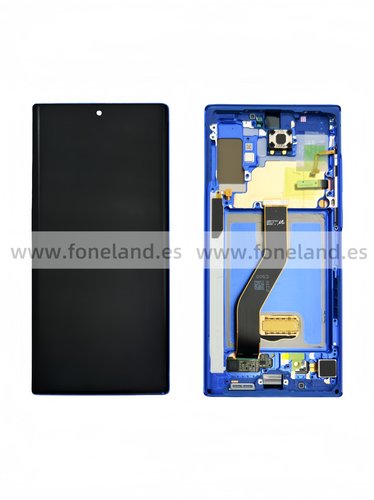Pantalla Samsung Note 10 Plus N975 Azul con Marco Original Completa SERVICE PACK
