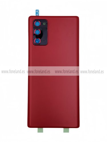 Tapa Trasera para Samsung Note 20 N980F Rojo Con Lente (SIN LOGO)