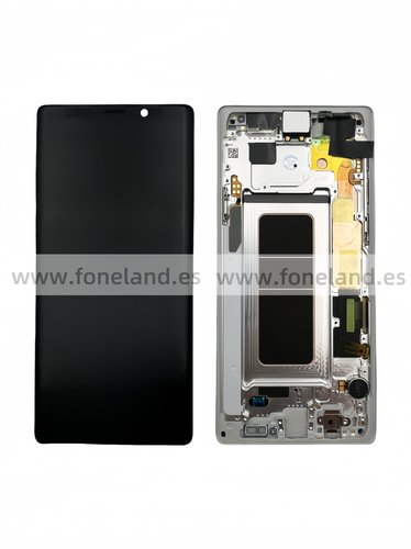 Pantalla Samsung Note 9 N960 Blanco con Marco Original Completa SERVICE PACK