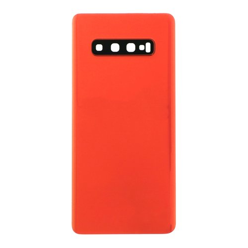 Cubierta de bateria Trasera SM - G975 GALAXY S10 Plus Naranja con lente Tapa Calidad Premium
