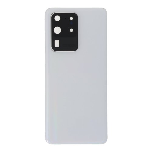 Cubierta de bateria Trasera para SM - S20 Ultra G988 Blanco con lente Tapa Calidad Premium