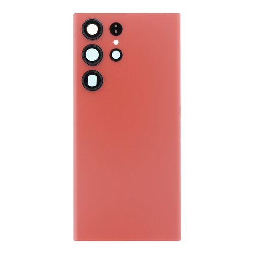 Cubierta de bateria Trasera SM - S23 Ultra S918B Rojo con lente Tapa Calidad Premium