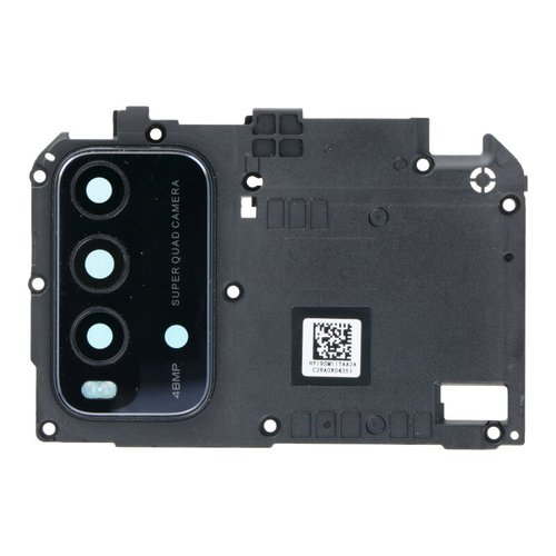 Tapa de Placa Base + Lente cristal de camara con marco para Xiaomi Redmi 9T Negro camara