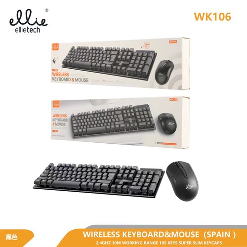 Ellietech WK106 Teclado Inalambrico con Raton NOVEDAD