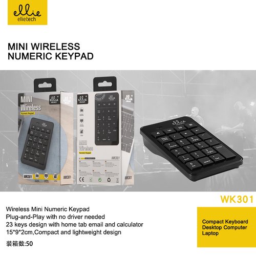 Ellietech WK301 Teclado Numerico Inalambrico