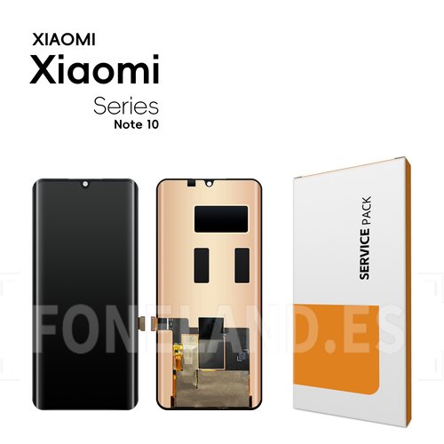 Pantalla Xiaomi Mi Note 10 / Note 10 Pro / Note 10 Lite / CC9 Pro 2019 Negra SIN MARCO Completa LCD+Tactil SERVICE PACK