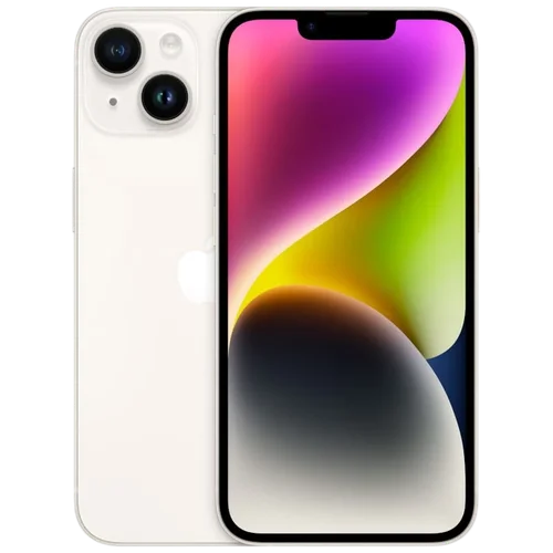 *Móvil iPhone 14 – 128GB Blanco Grado A, Salud de Batería Entre 80%-90% SIM Física (USADO)
