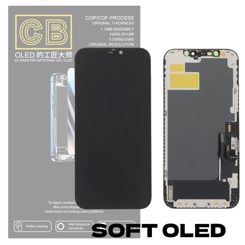 Pantalla “CB SOFT OLED” iPhone 12 / iPhone 12 Pro Control IC Reemplazable LCD+TACTIL Completo
